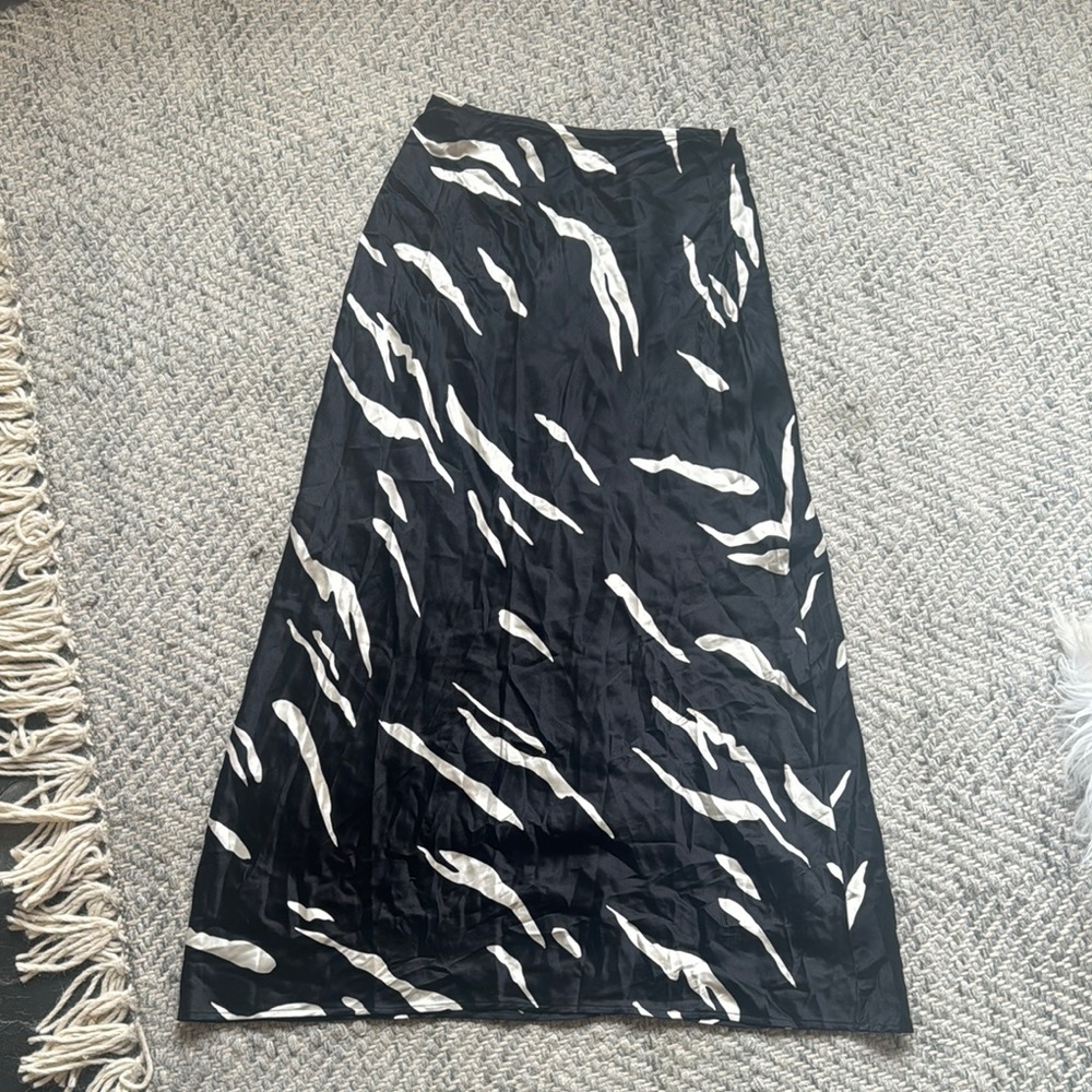 Reformation long silk skirt